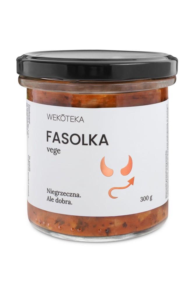 Fasolka Vege - gęsta fasolka w pomidorach z suszonymi pomidorami w słoiku
