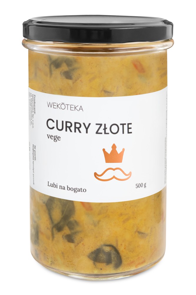 Curry Złote Vege - kremowe curry z ciecierzycą i mleczkiem kokosowym w słoiku
