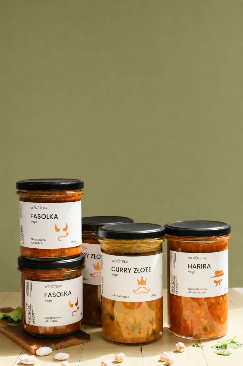 Fasolka VEGE, Harira VEGE i Curry Złote VEGE.