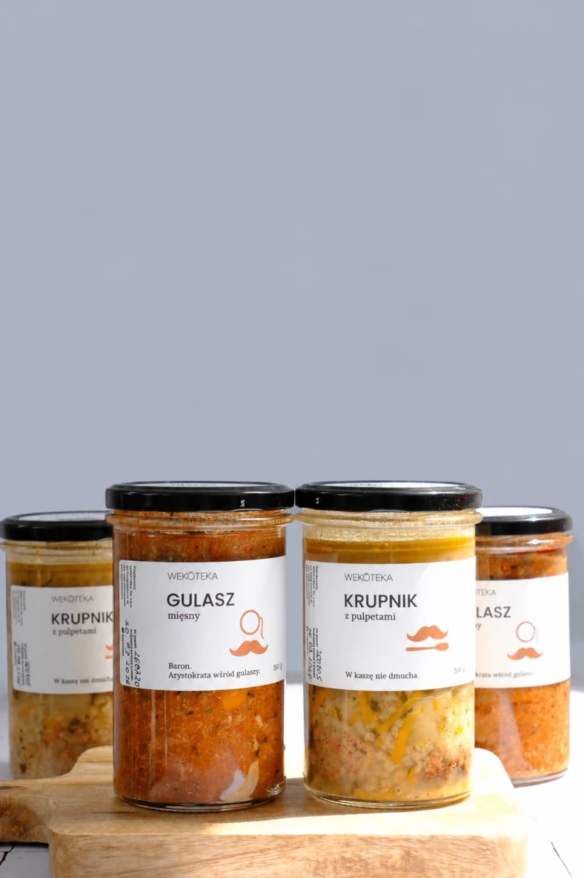 2 × Gulasz mięsny, 2 × Krupnik z pulpetami