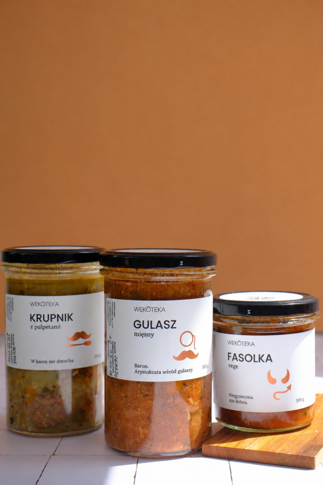 Krupnik z pulpetami, Gulasz mięsny i Fasolka VEGE